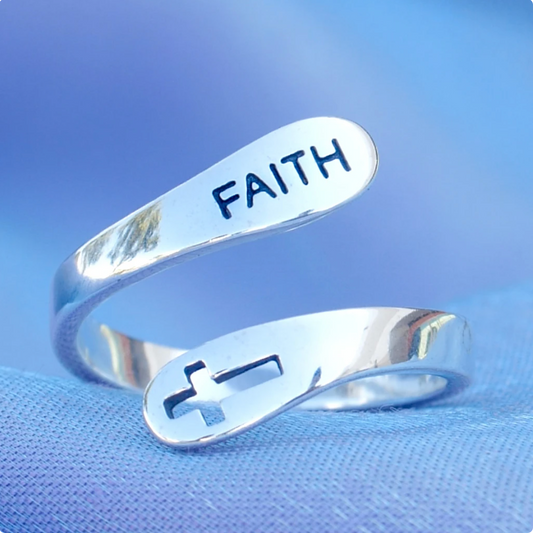 [$33 OFF] - Pure Silver Adjustable Faith Ring - Low in Stock Non VIP Offer