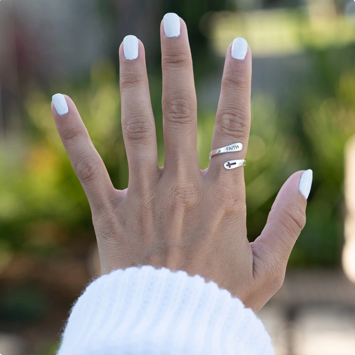[$33 OFF] - Pure Silver Adjustable Faith Ring - Low in Stock